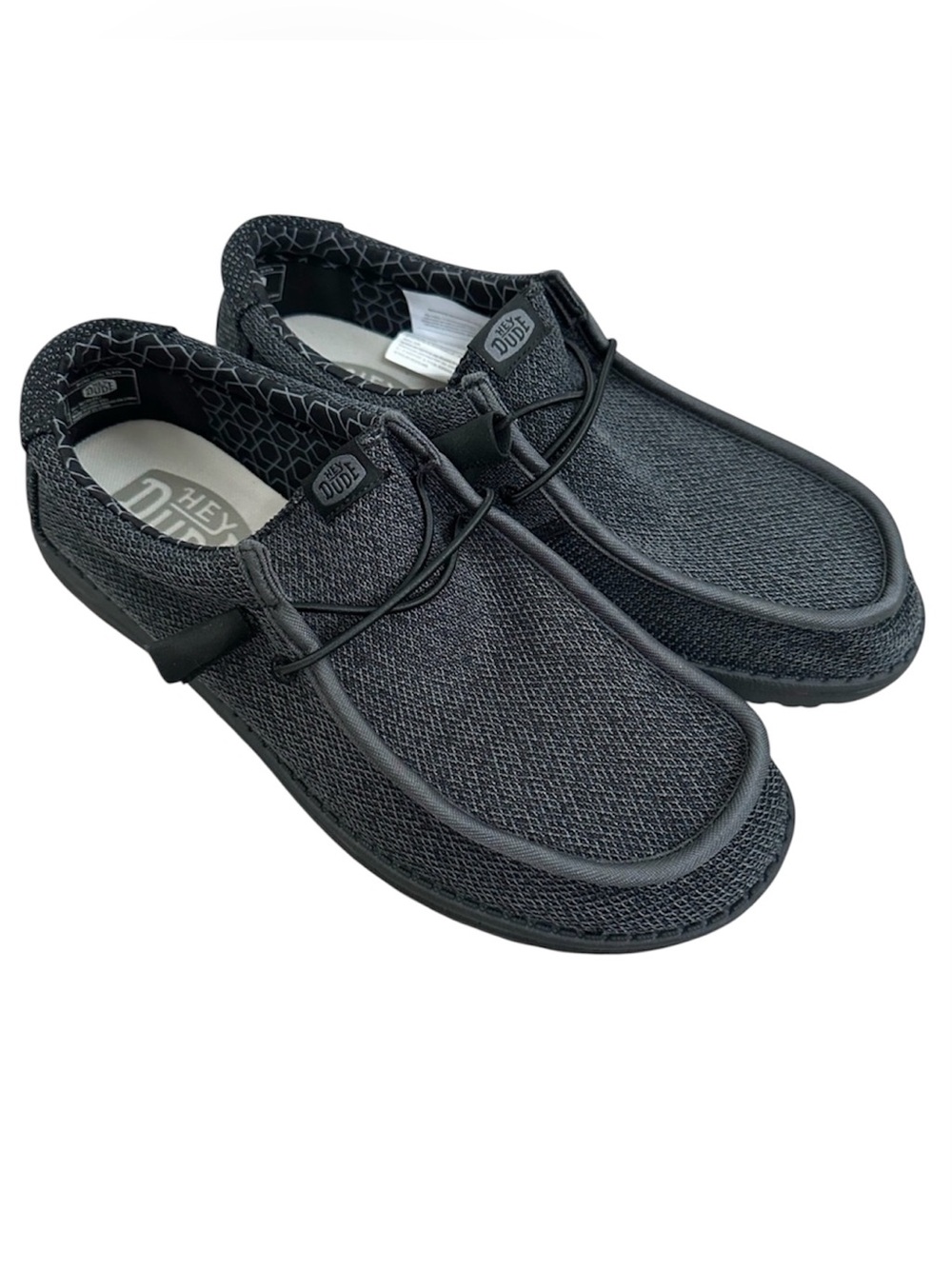 Hey Dude Black Wally Knit Slip-On Shoes for Men Size M10E (wide)
